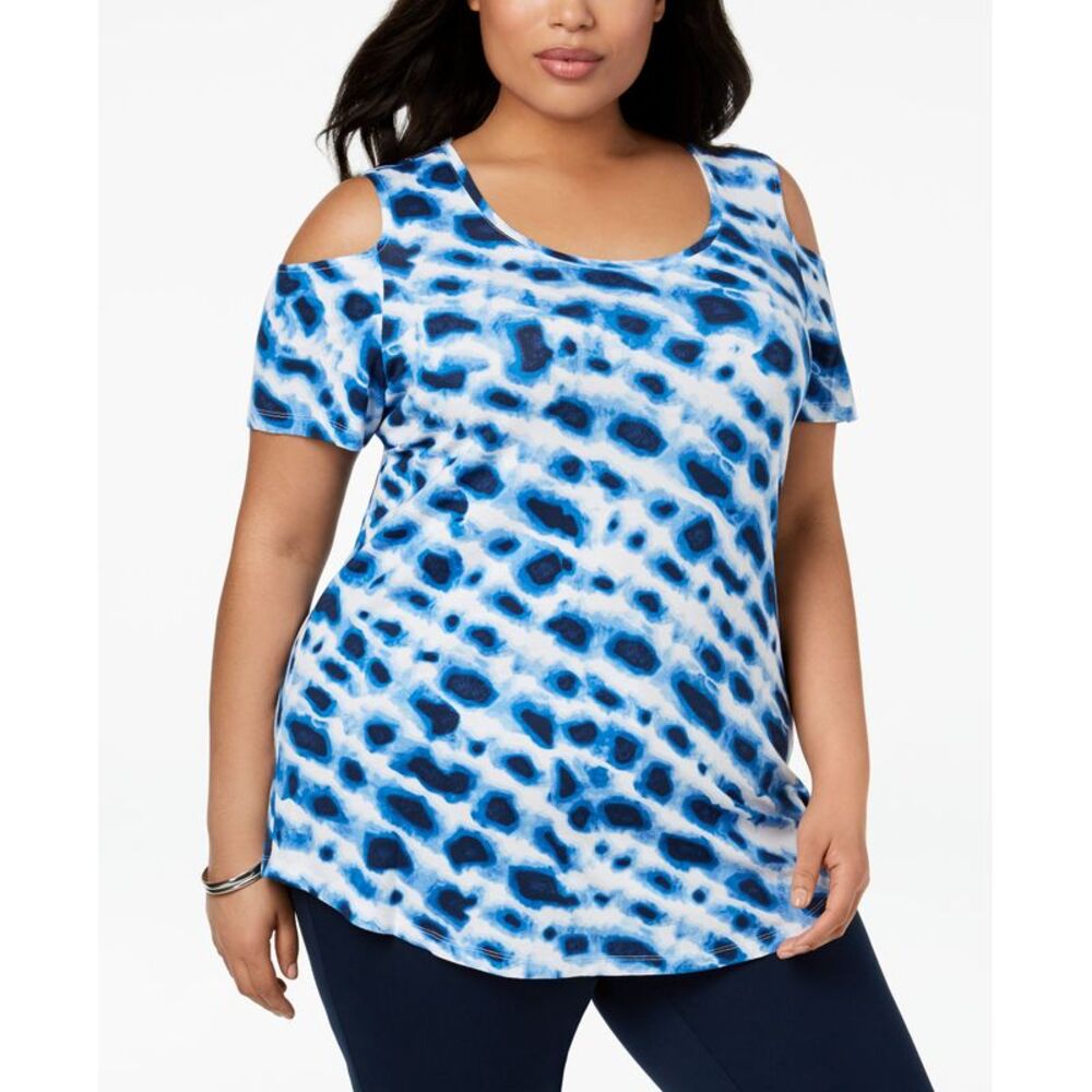 JM Collection Plus Size Cold Shoulder Top